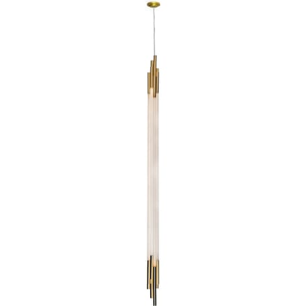 DCWéditions ORG Verticale Hanglamp 2000 Messing/Opaal