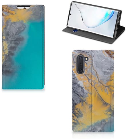 Samsung Galaxy Note 10 Standcase Marble Blue Gold