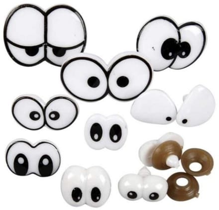 CC Grappige Ogen Set 2-3 cm 9 stuks