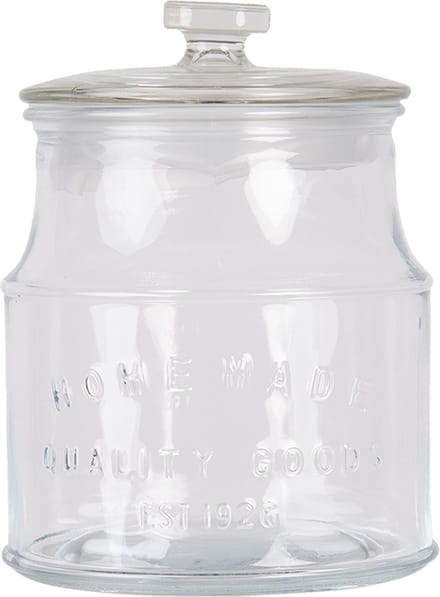 Clayre & Eef Voorraadpot Ø 15x22 cm Glas Rond Voorraadbus