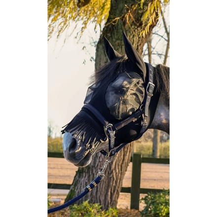 Vliegenmasker voor paard 3 in 1 Lami-Cell Flexifit