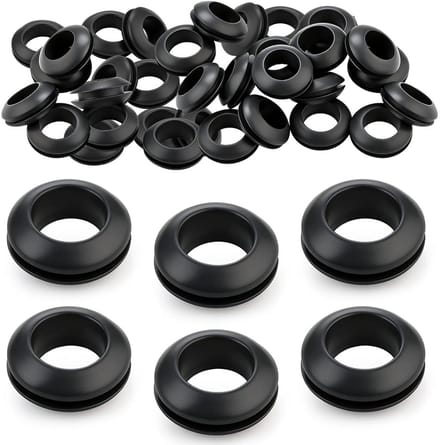 4mm Rubber Passage Plugs - 80 Stuks Kabeldoorvoeren voor Elektrische Installatie en Draadbeheer