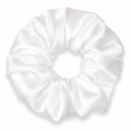 Lajetti - 100% Zijden Scrunchie Wit - Moerbei Zijde Haarelastiek