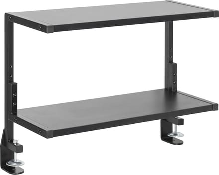 24" Bureau Organizer met Dubbele Planken voor Tafelaccessoires en Gaming Apparatuur