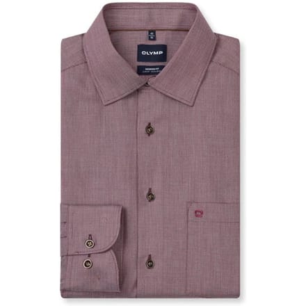 OLYMP Luxor Overhemd, Modern Fit, New Kent, Bordeauxrood
