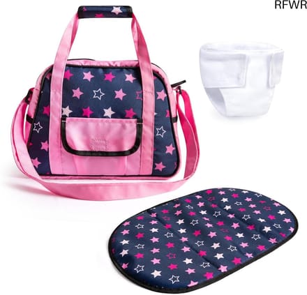 RFWR® Luiertas voor poppen met verschoningsmatje en accessoires