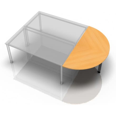RA160 G - Connectie en montageplaten I Aanschuiftafel 160x80 Beuken