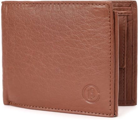 Leren Portemonnee Cognac / Lichtbruin - Heren Portemonnee Billfold - Cadeau