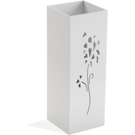 Porte-parapluie - VERSA - Flowers - Bois MDF - Blanc - 48 x 22 x 22 cm blanc