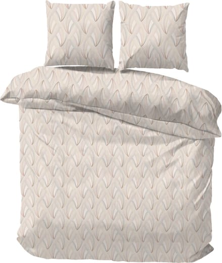 iSleep Dekbedovertrek Linda - Eenpersoons - 140x200/220 cm - Natural
