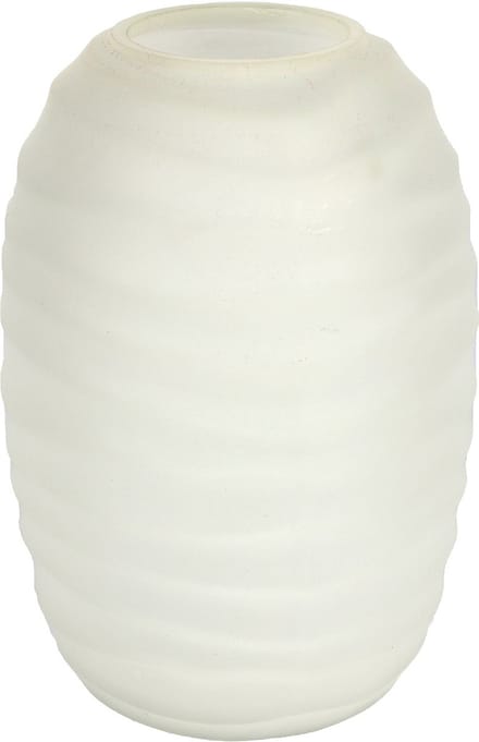 Countryfield Bloemenvaas Evita - ivoor wit - mat glas - 15 x 22 cm
