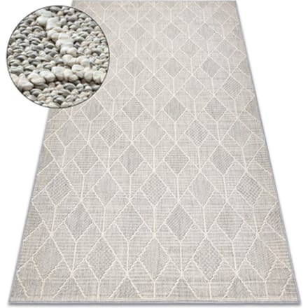 Kleden Rugsx Tapijt JERSEY 19231 grijs - Geometrisch structuree 240x330 cm