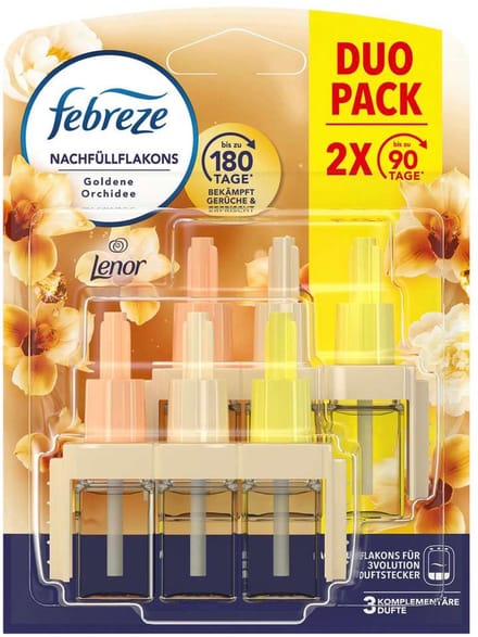 Febreze - Luchtverfrisser - Starterset - 3Volution - Golden Orchid with Lenor - 2x20ml