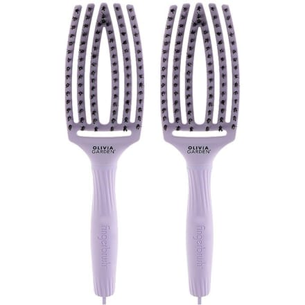 2x Olivia Garden Fingerbrush Care Iconic Boar&Nylon Bloom Lavender