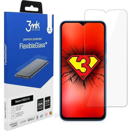 Hybride glas 3MK Xiaomi POCO C3 - FlexibeGlass™