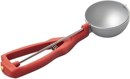 St鯿kel IJsportioneerlepel - �mm - 1/8Ltr - Rood