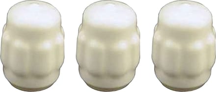 QlinQ Deurbuffer - 3x - deurstopper - wit - kunststof - 55 x 40 mm - schroefbevestiging - afdekkap