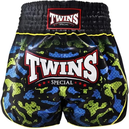 Twins Special TTBL Atlas - Muay Thai short - M - Zwart / Blauw / Groen
