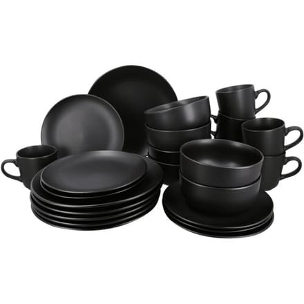 SILVERCREST Serviesset 24-delig (Zwart)