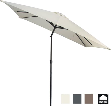 Kopu® Alicante - Parasol Vierkant 230x230 cm met Windvanger - Creme