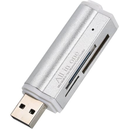 Mini draagbare alles-in-één kaartlezer voor SD/SD/TF/MS Duo/Micro MS(M2)/Ms Pro Duo USB-kaartlezers white
