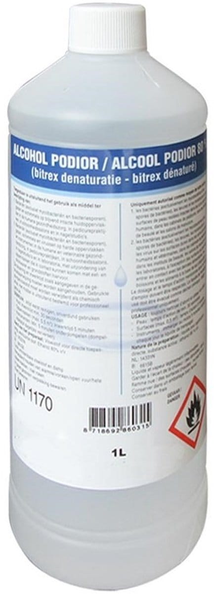 Reymerink Alcohol 80% 1 Liter - Hand en huid desinfectan