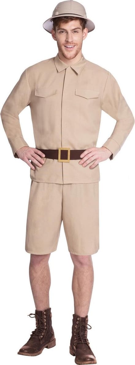 Amscan Verkleedkostuum Safari Heren Polyester Beige 3-delig Mt Xl