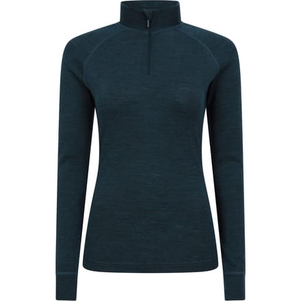 Mountain Warehouse Dames/Dames Merino Wol Zip Hals Thermo Top (Teal)