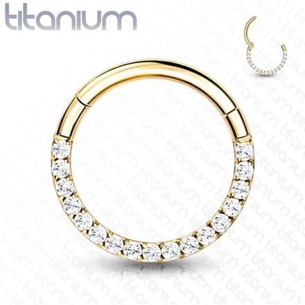 Piercing titanium front CNC 1.2x8 - goud - LMPiercings
