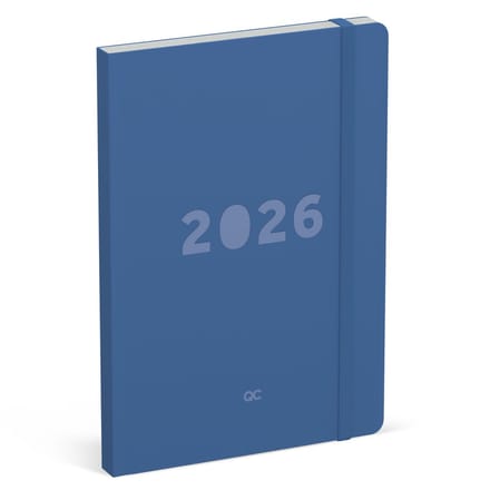 Agenda 2026 Lannoo Schreibtisch A5 QC Farbe 7 Tage/2 Seiten blau
