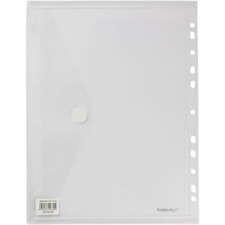 FolderSys -  documentenmap PP A4 - klittenbandsluiting - transparant - 10 stuk