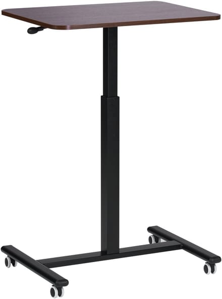 ACADEMIA - Verstelbare laptoptafel - Donkerhout - 65 x 48 cm - Staal