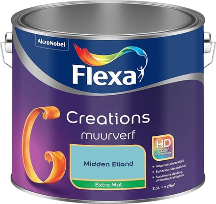 Flexa - Creations Muurverf Extra Mat - Midden Eiland - Mengverf - 2,5 L