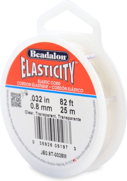 Beadalon elastiek - rijgdraad - 0.8mm - 25 meter - clear/transparant
