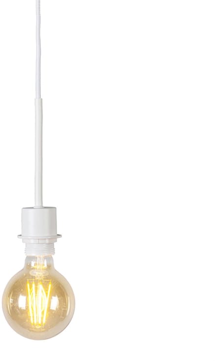QAZQA Combi 1 - Minimalistische hanglamp - 1 lichts - 60 mm - wit