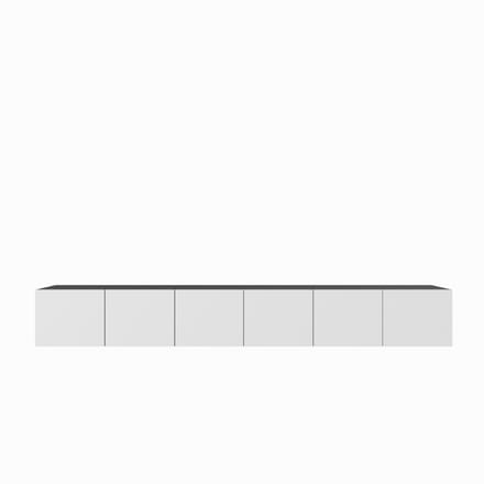 TV-kast Leo 300 (3x100) cm (zwart + wit)