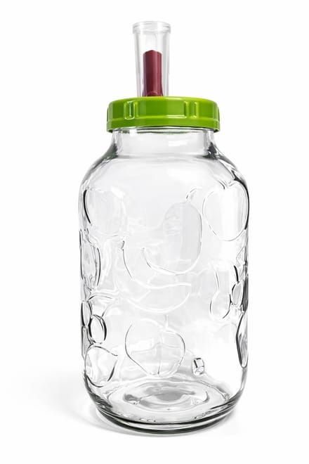 Glazen pot 5 liter met deksel en waterslot