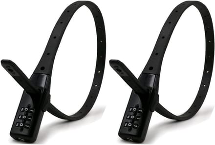 2 Pack Zip Tie Cable Lock - Fietshelm Lock - 54cm Fietsband Lock met Combinatiecode - 3 Digit Code Multifunctionele Lichtgewicht Flexibele Beveiliging Motorfietshelm Fiets Lock