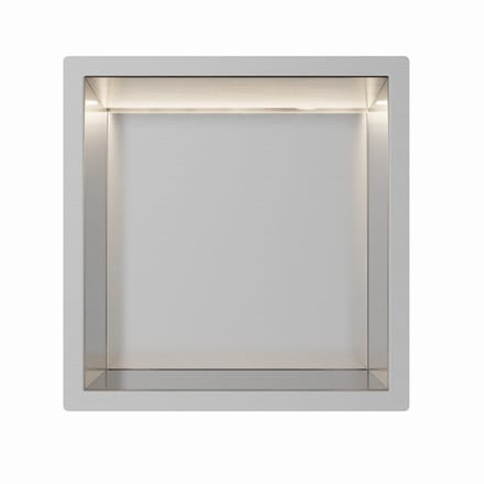 RVS Inbouwnis 30x30x10cm met RGB verlichting