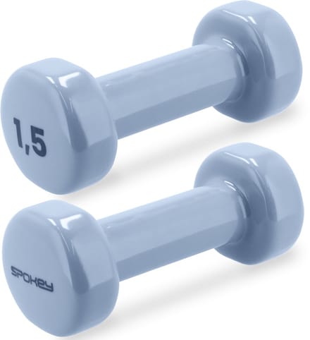 Spokey SHAPE Dumbbells - Blauw - Gietijzer met vinyl coating - 2x 1,5 kg