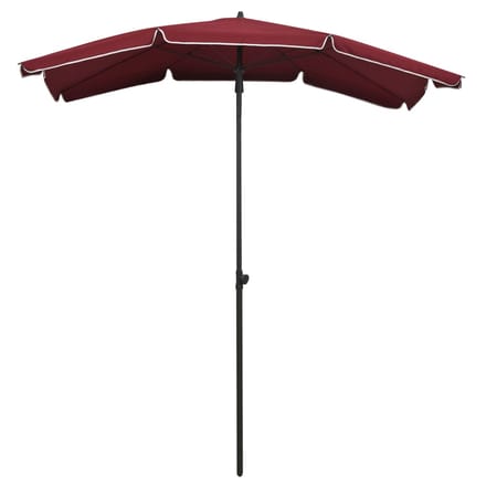 vidaXL - Parasol - met - paal - 200x130 - cm - bordeauxrood