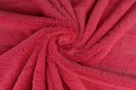 10 meter zachte bont stof - Fuchsia - Pluche stoffen - 155cm breed