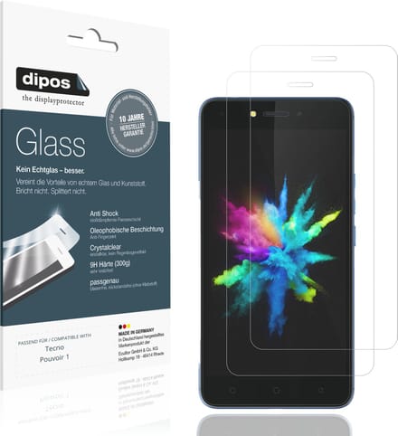 dipos – 2x Pantserfolie geschikt voor Tecno Pouvoir 1 | 9H Screenprotector