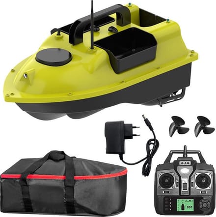 Luxe Voerboot Karper – 500 Meter Bereik – 3 Aas Containers – Afstandsbediening – Baitboat – Bestuurbare Vissen Boot – Complete Set