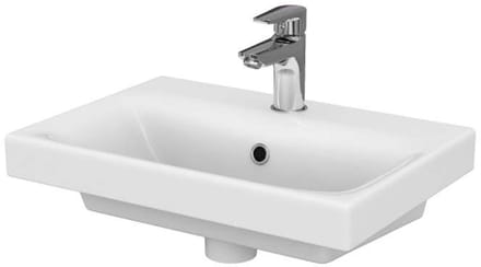 Cersanit Moduo - Wastafel 50x35 cm, met overloop, kraangat, wit K116-008