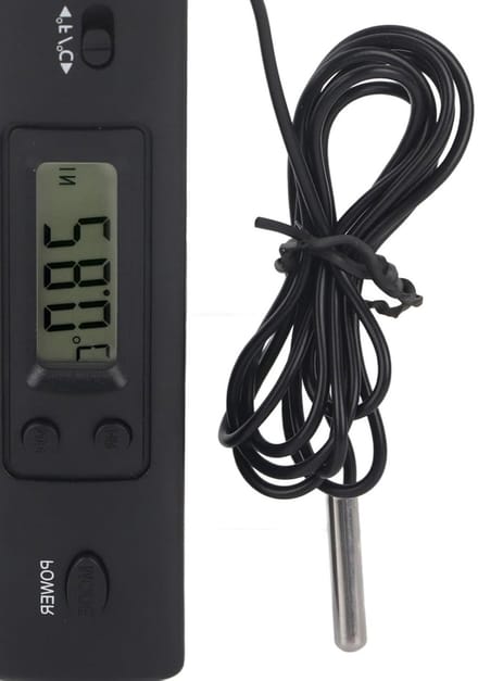 Digitale LCD Temperatuurmeter voor Koelkast en Vriezer - Binnen en Buiten Gebruik met Sensor Probe