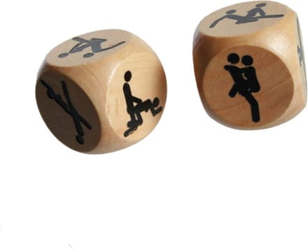 Houten kamasutra sex dobbelstenen