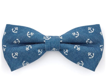 Blauwe Vlinderdas met Ankermotief