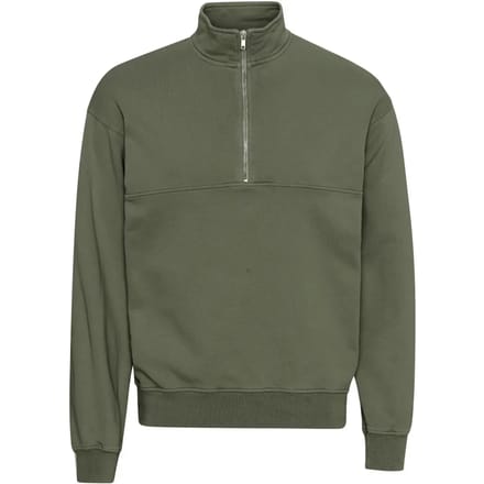 Sweatshirt 1/4 rits Colorful Standard Organic dusty olive