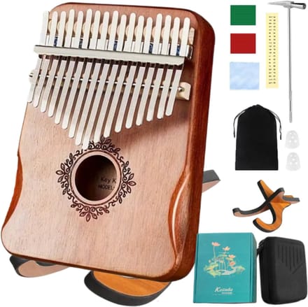 Kalimba 17 Tonen - met Standaard, Hoes & Accessoires - Duimpiano